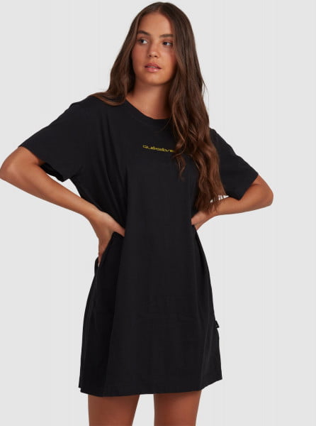 Черный женское платье-футболка standard