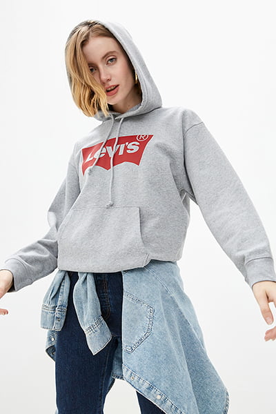 Levis hot sale grey hoodie