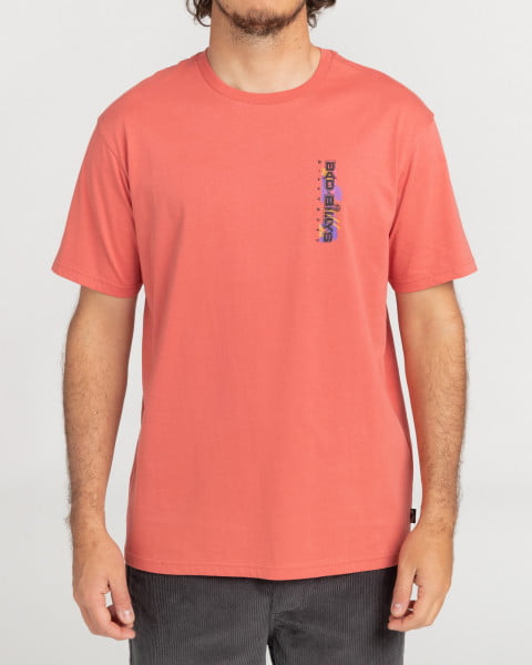 Коралловый мужская футболка с коротким рукавом tribal dance