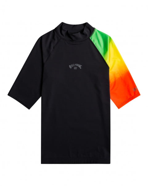 Черный футболка (фуфайка) для плавания contrast printed ss