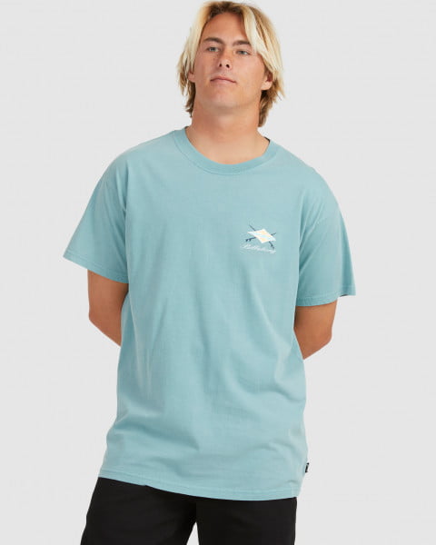 Голубой мужская футболка с коротким рукавом bong days