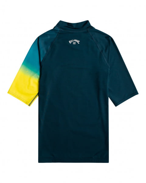 Бирюзовый футболка (фуфайка) для плавания contrast printed ss