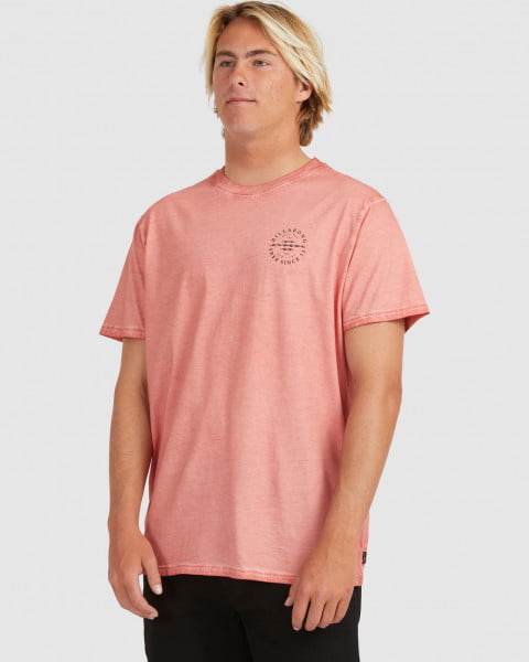 Розовый мужская футболка с коротким рукавом big wave dan