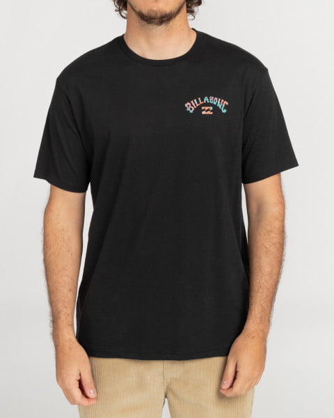 Черный мужская футболка с коротким рукавом arch fill