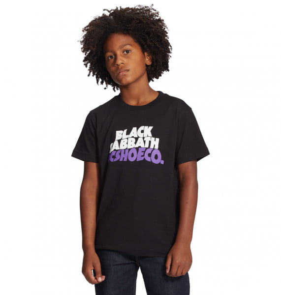 Черный детская футболка dc x black sabbath