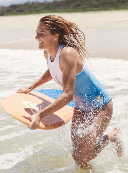 Бежевый гидрокостюм без рукавов с молнией на спине 1.5mm pop surf
