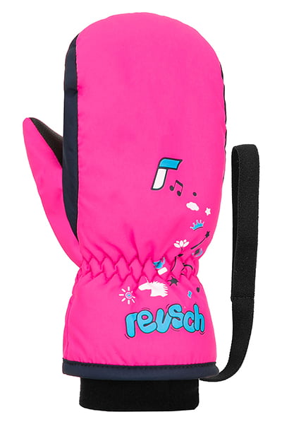 Унисекс/Сноуборд/Перчатки и варежки/Варежки сноубордические Варежки горнолыжные REUSCH Kids Mitten Pink Glo/Dress Blue
