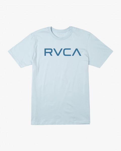 Голубой футболка (фуфайка) big rvca ss b tees 0156