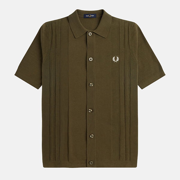 Рубашка с коротким рукавом Fred Perry Button Through Knitted