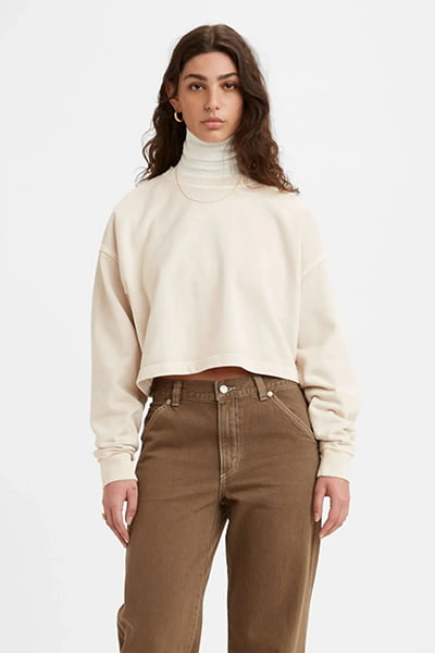 Levi's cropped store sweatshirt