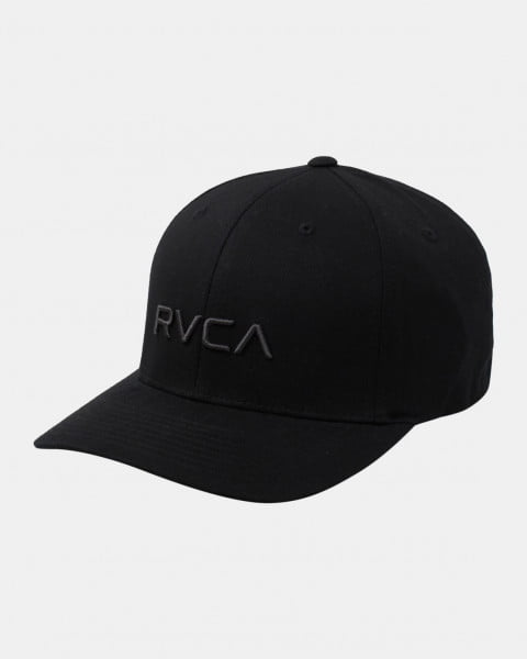 Темно-коричневый кепка-бейсболка rvca flex fit  hats blk