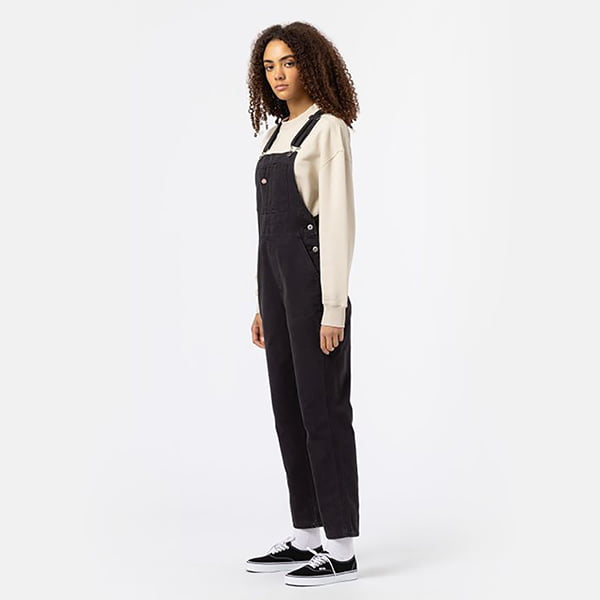  Dickies life Dickies Duck Canvas Classic Bib stone washed black