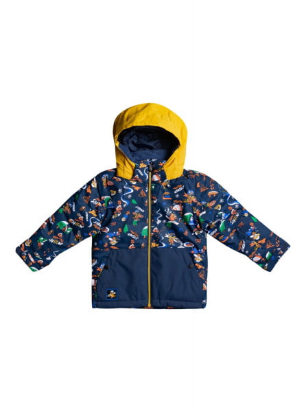 Синий детская сноубордическая куртка little mission 2-7