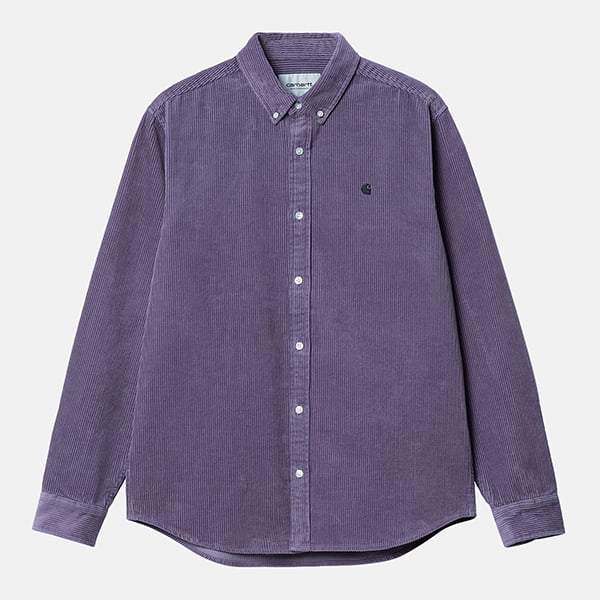 Рубашка Carhartt Wip Madison Cord Shirt GLASSY PURPLE / BLACK