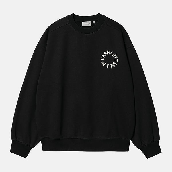 Толстовка Carhartt WIP Work Varsity Sweatshirt BLACK / WAX (STONE WASHED)