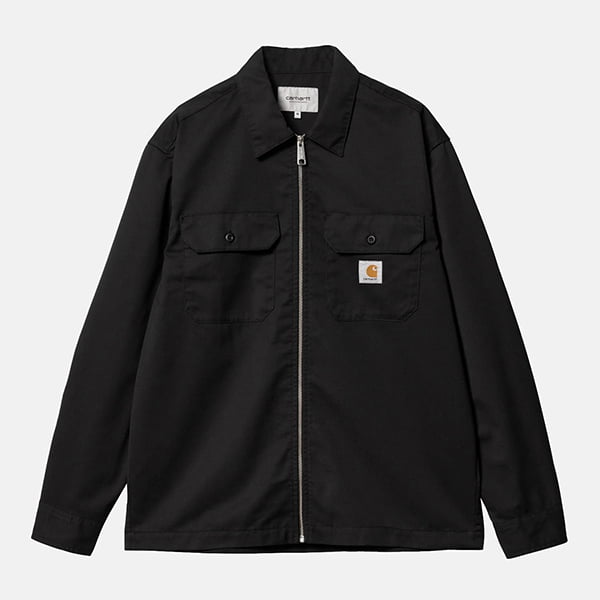 Рубашка Carhartt Wip Craft Zip Shirt BLACK (RINSED)