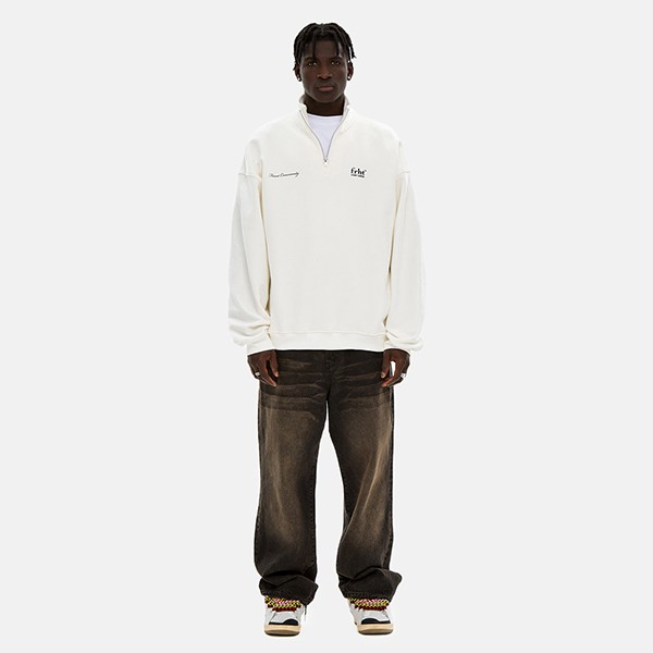  Frht Half-Zip (Milk)