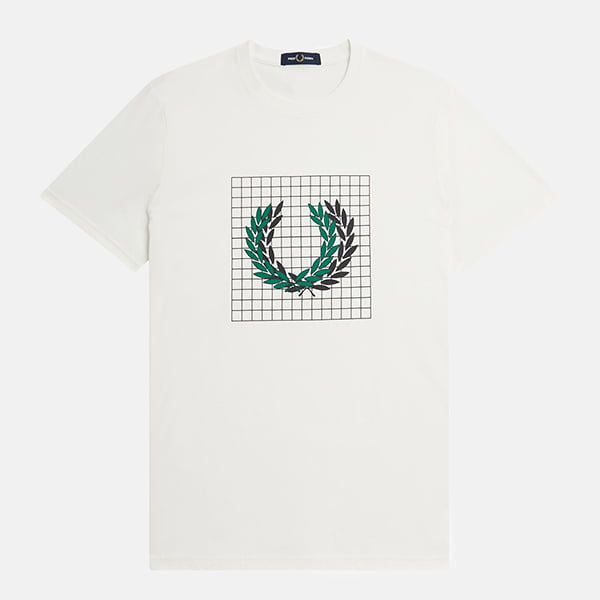  Fred Perry LAUREL WREATH GRID T-SHIRT