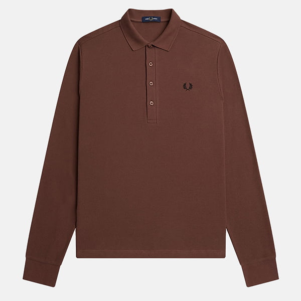  Fred Perry HONEYCOMB COTTON LS POLO SHIRT