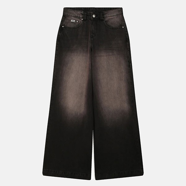  THE RAGGED PRIEST SWEEPER WIDE LEG JEAN DIRTY CHARCOAL WASH