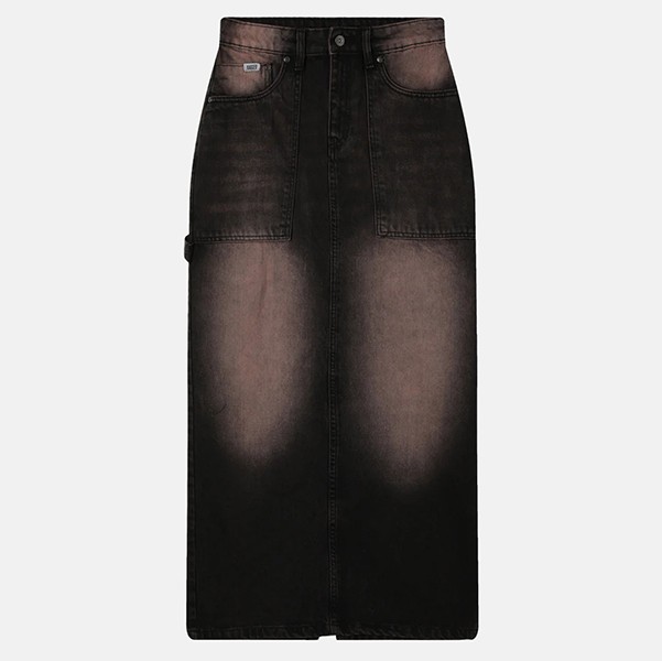  THE RAGGED PRIEST BROWN WASH CARPENTER MAXI SKIRT