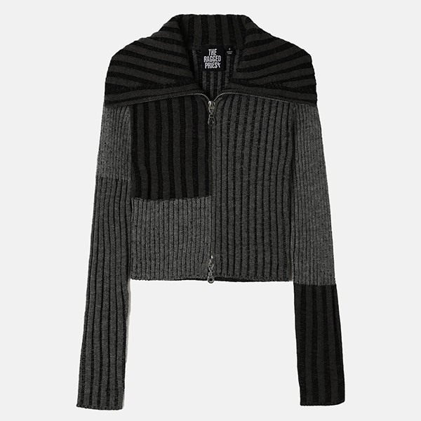  THE RAGGED PRIEST CREATOR RIB KNIT CARDI