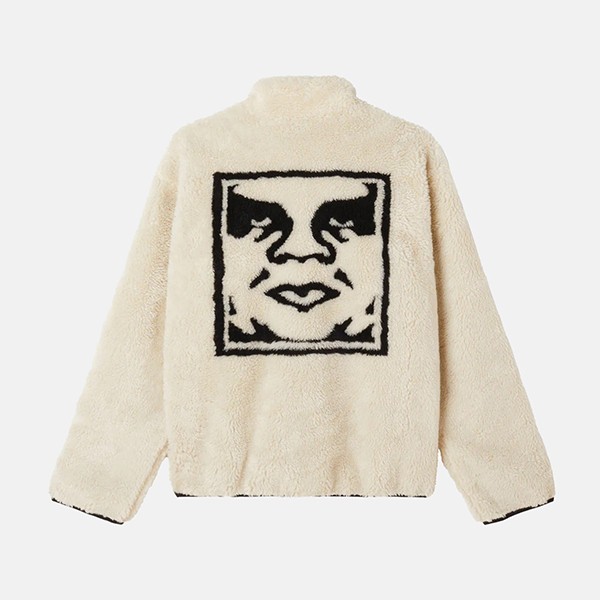  OBEY ICON FACE SHERPA JACKET