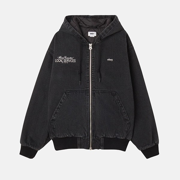  OBEY LOCAL SERVICE ZIP UP HOOD
