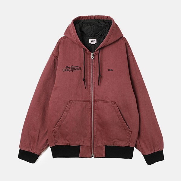  OBEY LOCAL SERVICE ZIP UP HOOD