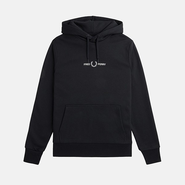  FRED PERRY DOUBLE GRAPHIC HOODED SWEAT