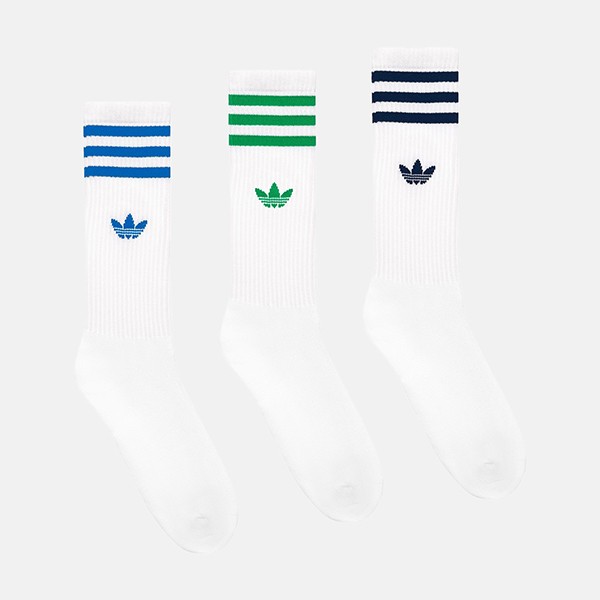  ADIDAS SOLID CREW SOCKS 3 PAIRS