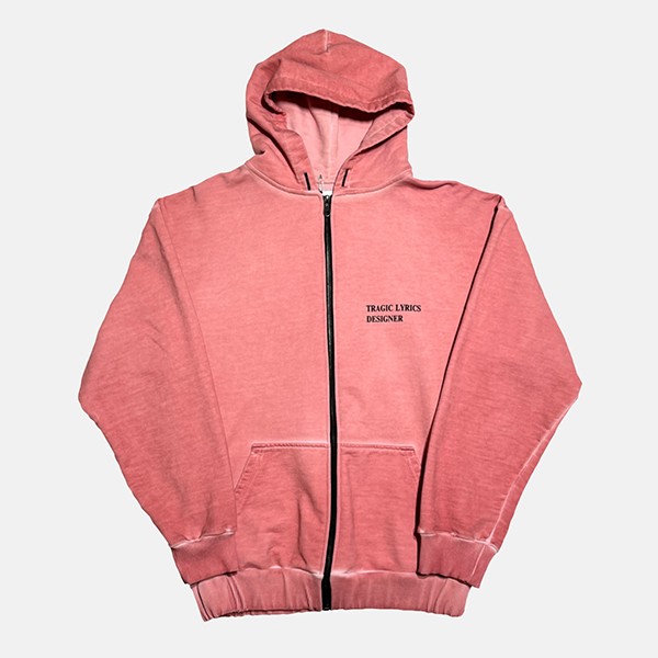 TRAGIC LYRICS DESIGNER TLD ZIP HOOD