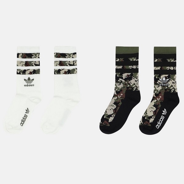  ADIDAS CAMO CREW SOCKS 2 PAIRS