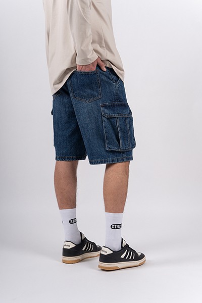 ����� STiTCH CARGO Jeans Shorts DARK BLUE
