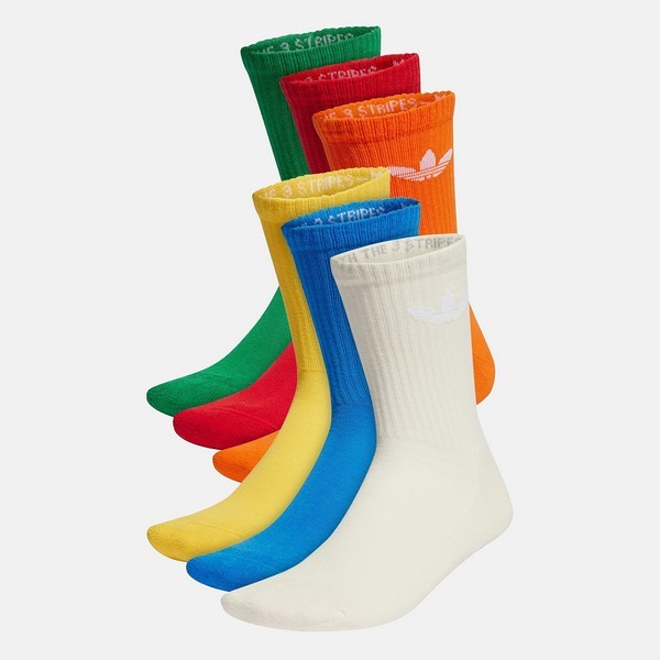  ADIDAS TREFOIL CUSHION CREW SOCKS 6 PAIRS