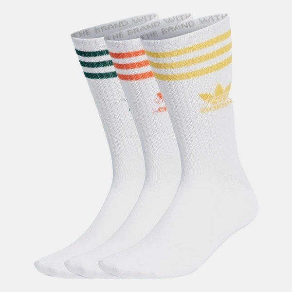  ADIDAS MID CUT CREW SOCKS 3 PAIRS