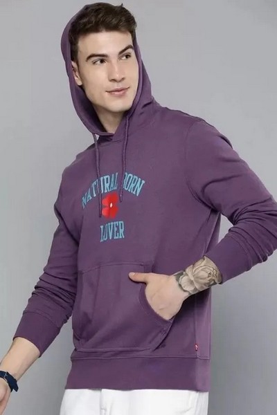 LEVIS PRINTED HOODIE WITH KANGAROO POCKETS