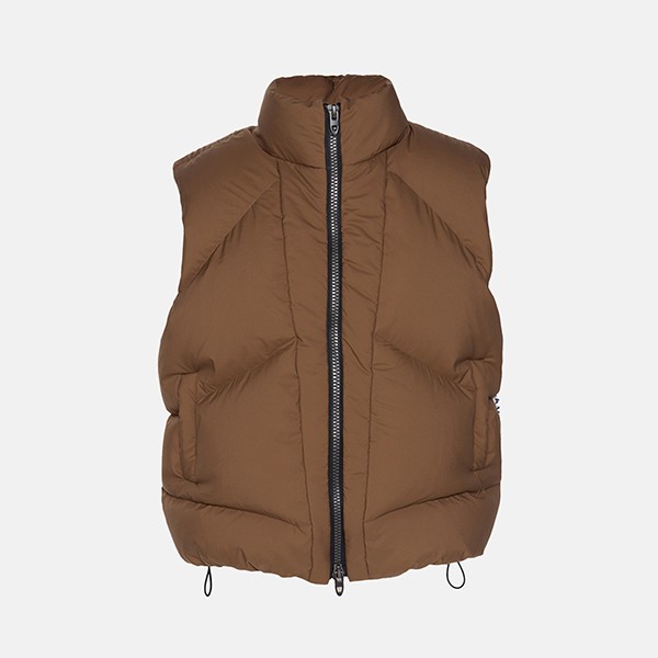 Пуховый жилет шоколад
