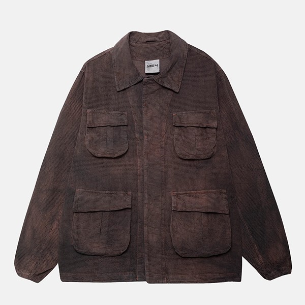   multi pocket jungle jacket dyed bordo