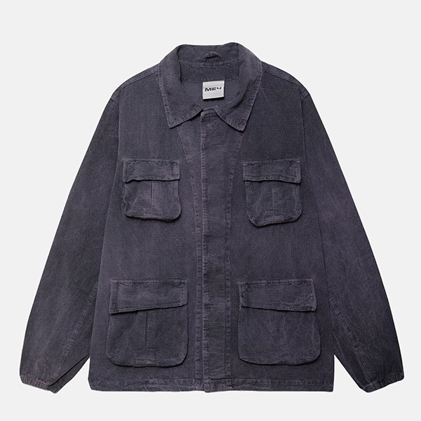   multi pocket jungle jacket dyed purple