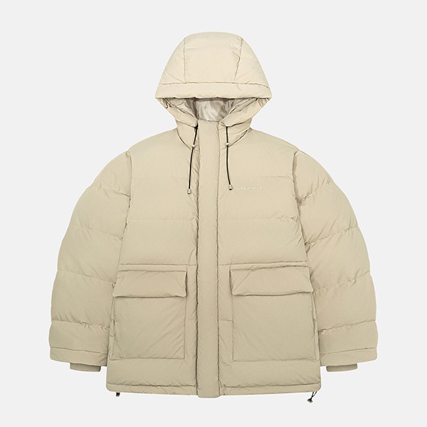 Пуховик YMKASHIX HTF Logo песочный