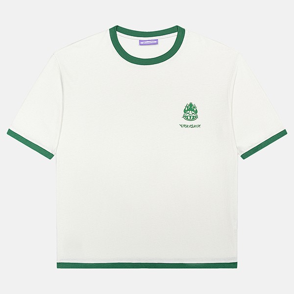 Футболка Ymkashix Hellcome logo бежевая