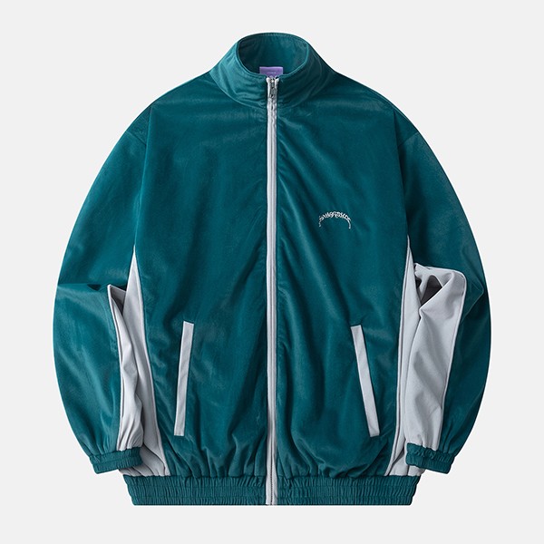 Олимпийка велюровая YMKASHIX Puff изумрудная