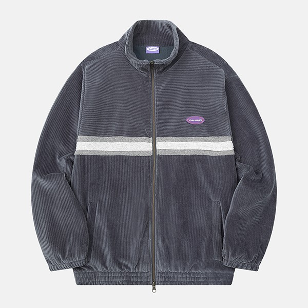 Олимпийка велюровая YMKASHIX Stripe track графитовая