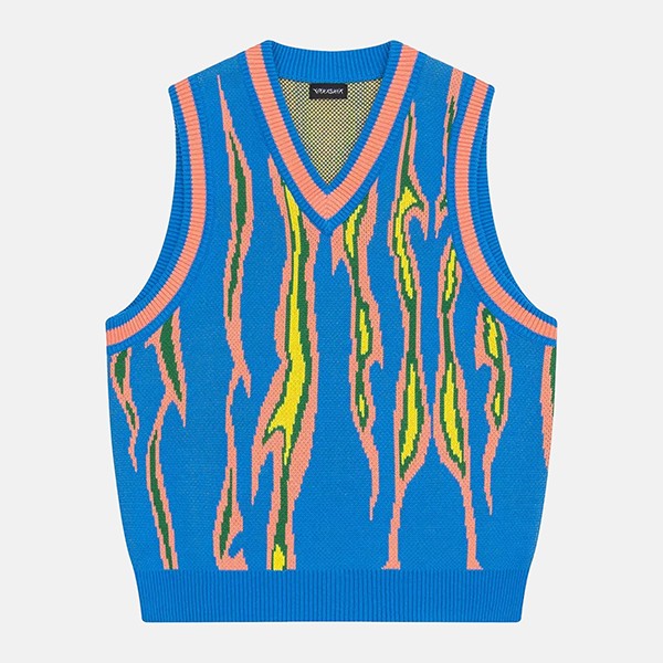 Жилет вязаный YMKASHIX Hellcome синий