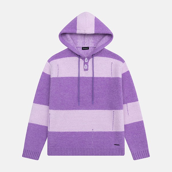 Джемпер YMKASHIX Stripes Hood фиолетовый