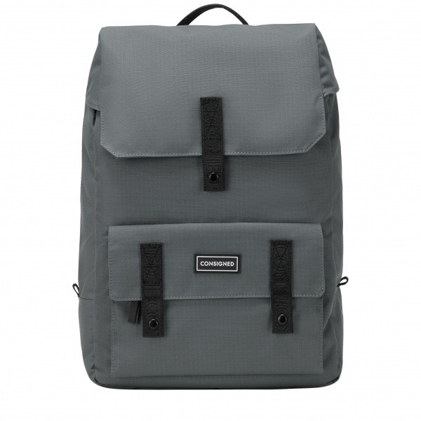 ������ CONSIGNED FLAP OVER POCKETED BACKPACK
