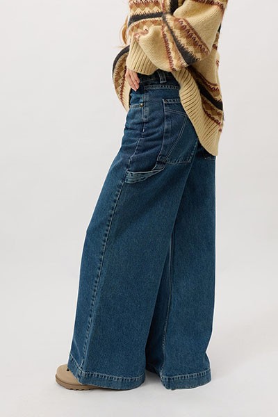 ������ The Ragged Priest SWEEPER WIDE LEG JEAN INDIGO