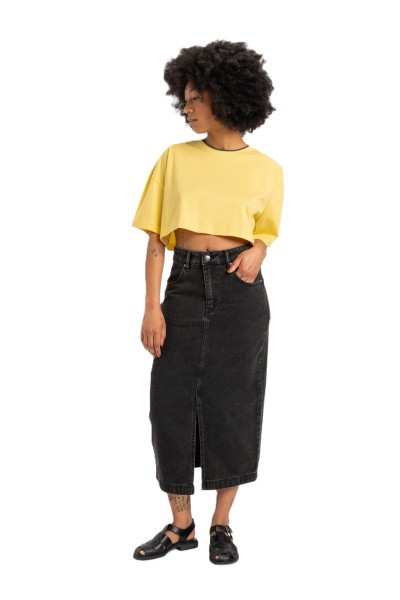 ���� LONG DENIM SKIRT