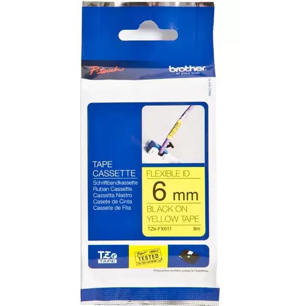 BROTHER TZe-FX611 �������� � ���������� �������������� ������ ��� �������������� ������������ ������� 6 �� (������ ����� �� ����� ����)